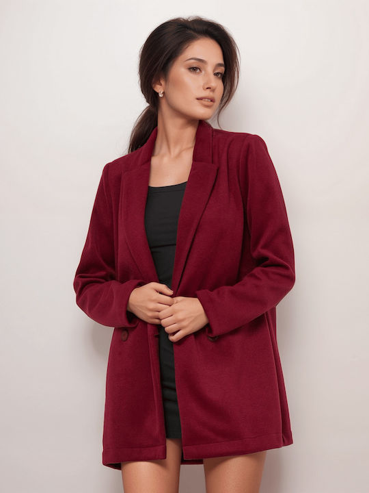 Noobass Women's Blazer Bordeaux