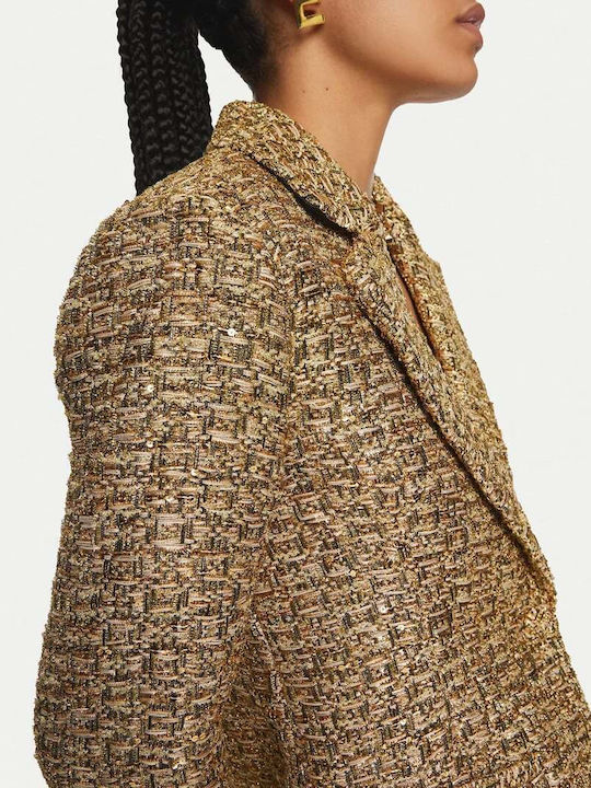 Silvian Heach Blazer pentru femei Sacou Gold