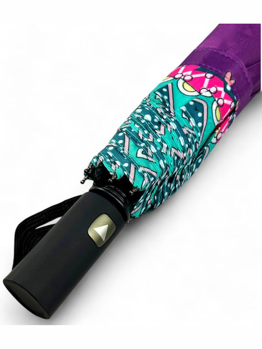 Iris Automat Umbrelă de ploaie Compact Violet
