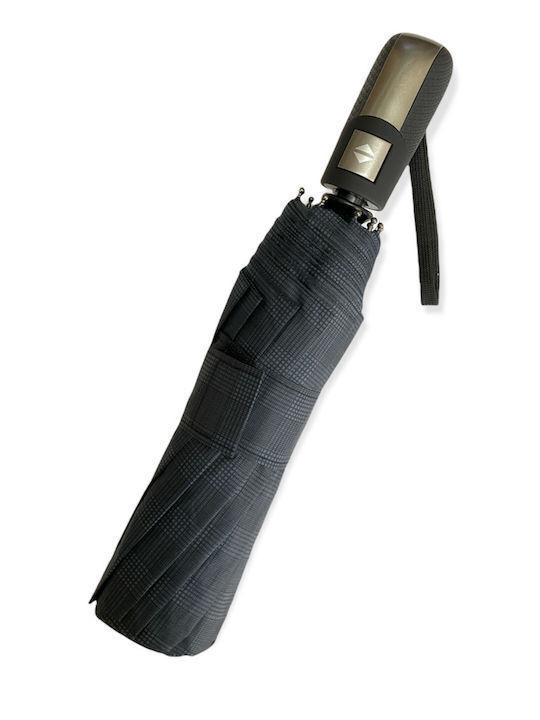 Rain Windproof Automatic Umbrella Compact Black/Blue