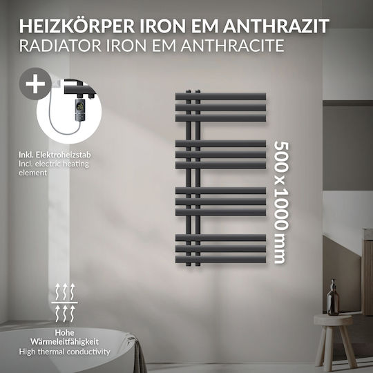 Sleek Iron Em 500x1000 Mm Bath Mat Luxebath