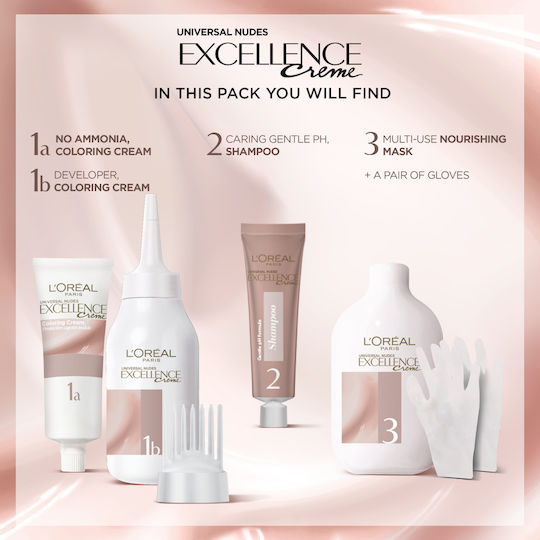 L'Oreal Paris Excellence Creme Vopsea de Păr 5u Castaniu Deschis Natural 48ml