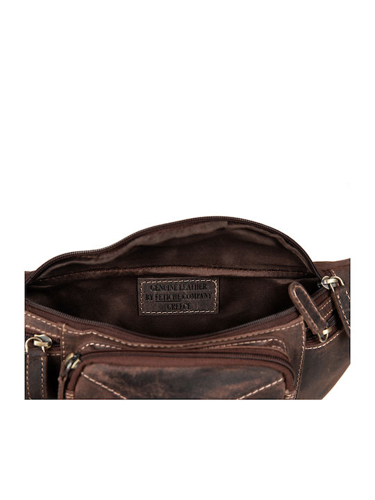 Leather Creations XK Leather Waist Bag Brown