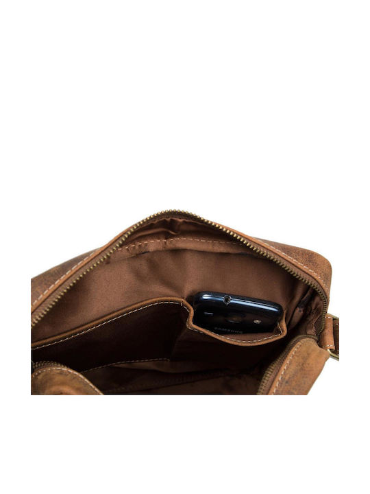 Leather Men's Bag Shoulder / Crossbody Tabac Brown