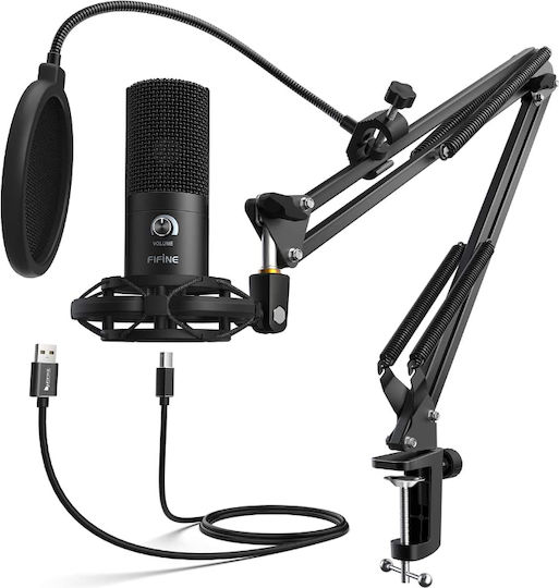 Fifine T669 Σετ Πυκνωτικό Μικρόφωνο USB Shock Mounted για Φωνητικά