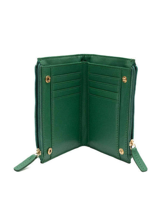Large Leather Women's Wallet Classic with RFID Green
