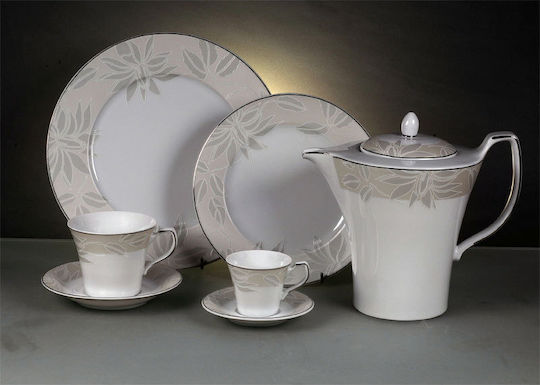 Cryspo Trio Leaves Porcelain Dinnerware Set 20pcs