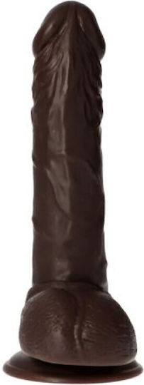 Toyz4lovers Glass Dildo with Balls and Suction Cup Brown 28cm