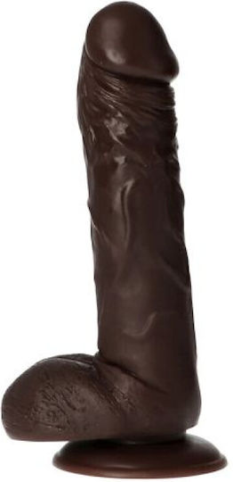 Toyz4lovers Glass Dildo with Balls and Suction Cup Brown 28cm