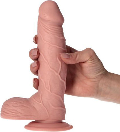 Toyz4lovers Ρεαλιστικό Dildo με Όρχεις και Βεντούζα Flesh 21.5cm