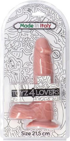 Toyz4lovers Ρεαλιστικό Dildo με Όρχεις και Βεντούζα Flesh 21.5cm