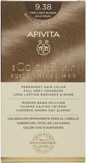 Apivita My Color Elixir Βαφή Μαλλιών Χωρίς Αμμωνία 9.38 Ξανθό Πολύ Ανοιχτό Μελί Περλέ 50ml
