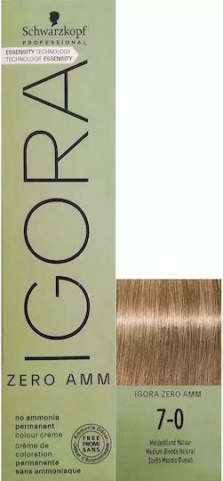 Schwarzkopf Igora Hair Dye no Ammonia 7-0 Blonde Middle 60ml