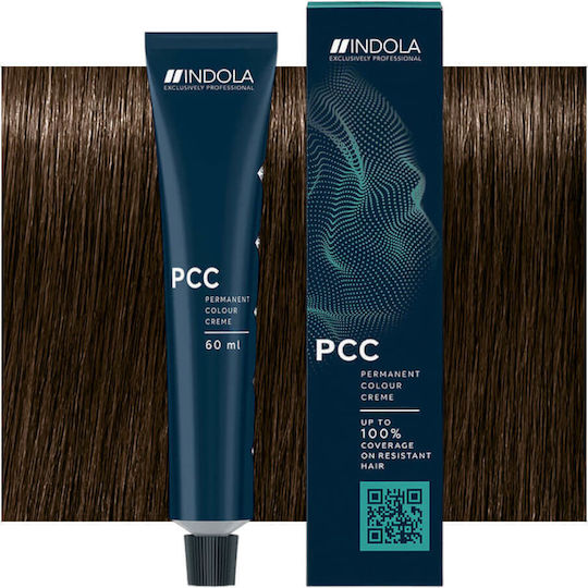 Indola Pcc Intense Coverage Βαφή Μαλλιών 5.0+ Light Brown 60ml