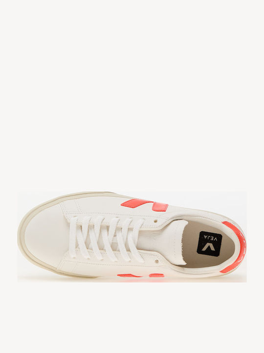 Campo Chromefree Γυναικεία Sneakers Extra White / Orange Fluo