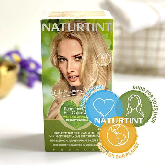 Naturtint Permanenter Haarfärbemittel Χωρίς Αμμωνία 10n Ξανθό Πλατινέ 165ml