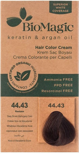 BioMagic Βαφή Μαλλιών 44.43 - Deep Brown Mahogany 60ml