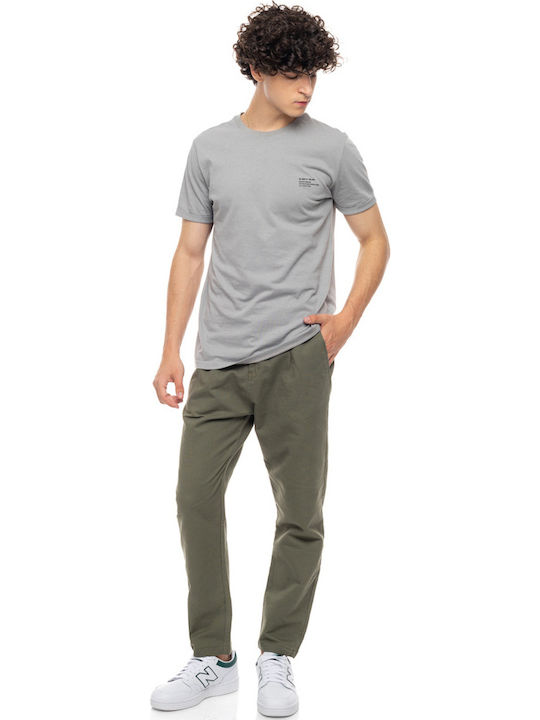 Παντελόνι Chino Ελαστικό σε Relaxed Εφαρμογή Olive Green