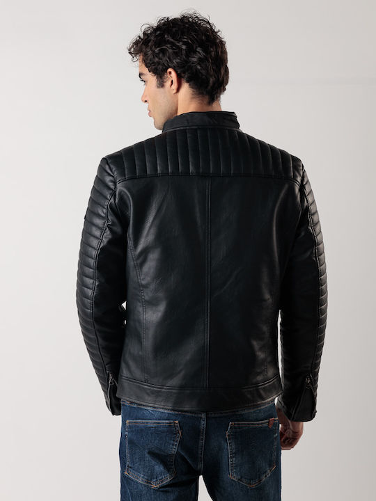 Devergo Faux Leather Jacket Black