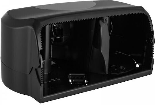 Paper Towel Dispenser Made Abs Two Rolls 19.6 X 32.8 X 14.9 Cm Black Chrome