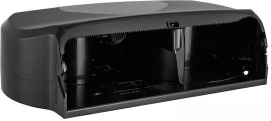 Dispenser de prosoape de hârtie două role cu diametru maxim 23 cm 28.6 x 50.3 x 14.1 crom negru