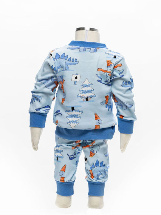 Galaxy Kinder Schlafanzug Winterlich Sky Blue