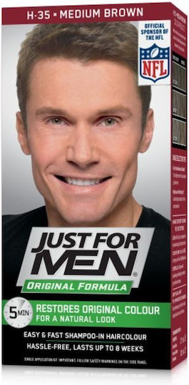 Just For Men Тонер Без Амоняк H35 Средно Кафяв 66мл