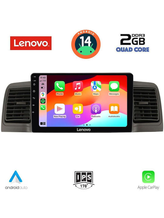 Lenovo Car Audio System for Toyota Corolla 2001-2006 (Bluetooth/USB/AUX/WiFi/GPS) with Touch Screen 9"