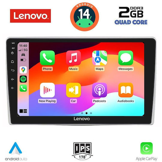 Lenovo Car Audio System for Alfa Romeo Mito 2008-2018 (Bluetooth/USB/AUX/WiFi/GPS/Apple-Carplay/Android-Auto) with Touch Screen 9"