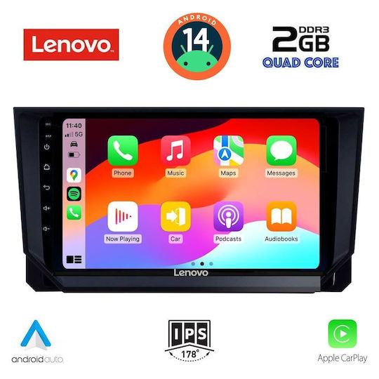 Lenovo Car Audio System for Mazda CX-9 2006-2015 (Bluetooth/USB/AUX/WiFi/GPS/Apple-Carplay/Android-Auto) with Touch Screen 10"