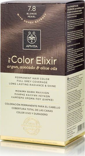 Apivita My Color Elixir Βαφή Μαλλιών Χωρίς Αμμωνία 7.8 Ξανθό Περλέ 50ml