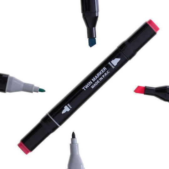 Fio Drawing Markers 30mm Thin Double Tip Set 80pcs