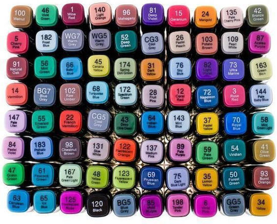 Fio Drawing Markers 30mm Thin Double Tip Set 80pcs
