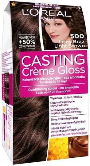 L'Oreal Paris Casting Creme Gloss Temporäre Haarfärbung kein Ammoniak 500 Light Brown 48ml