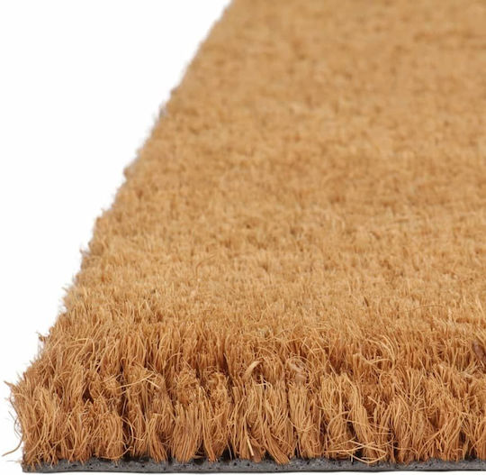 vidaXL Entrance Mat Semicircular made of Coir with Anti-slip Backing Brown 40x60cm
