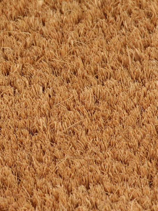 vidaXL Fußmatte Halbkreisförmig aus Kokosnussfasern mit rutschfester Unterlage Braun 40x60cm