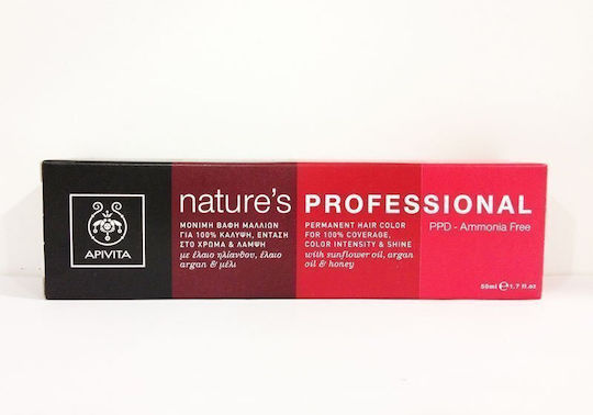 Apivita Nature's Professional Βαφή Μαλλιών Χωρίς Αμμωνία 7.44 Έντονο Χάλκινο 50ml