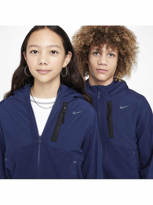 Спортен Детска Жилетка Поларена с Качулка Син Sportswear