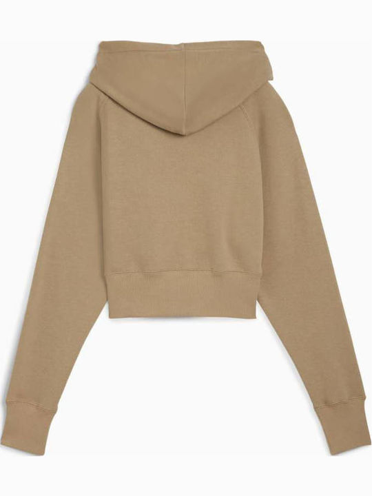 Classics+ Cropped Hanorac pentru femei Cu glugă Brown