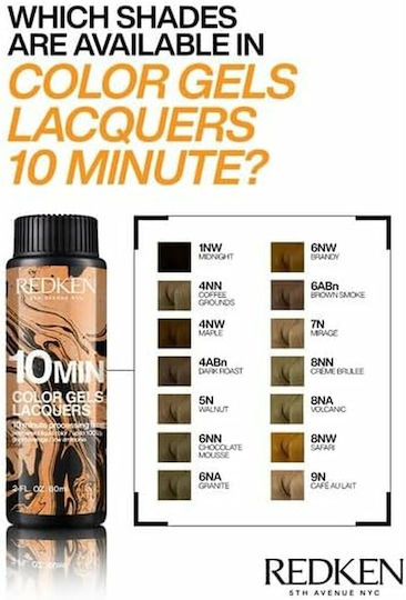 Redken Loțiune Colorantă Geluri Lacuri 6ABN-6.19 3x60ml