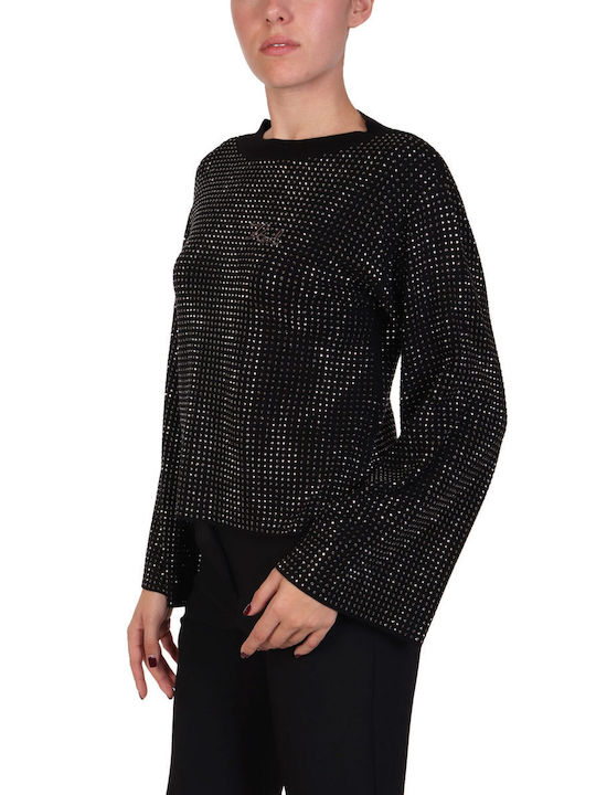 Karl Lagerfeld Rhinestone Pullover Black 246W2009-999