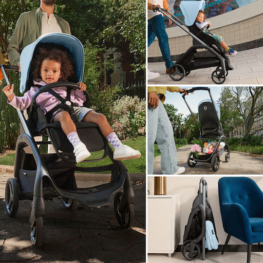 Bugaboo Dragonfly Ρυθμιζόμενο Καρότσι Μωρού Kατάλληλο από 6+ Mηνών Black/Dark Cherry 9.9kg