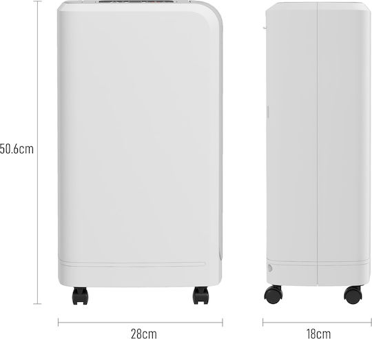 HomCom 821-035V90WT Dehumidifier with Compressor 12lt
