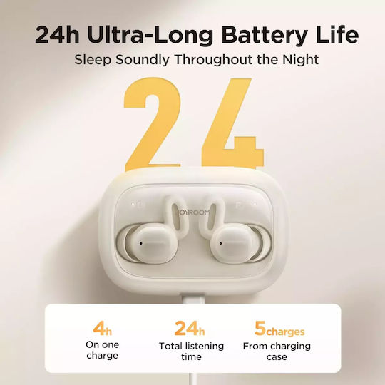 Joyroom JR-TS1 Sleep In ear Bluetooth хендсфри Слушалки с Кутийка за Зареждане Черен