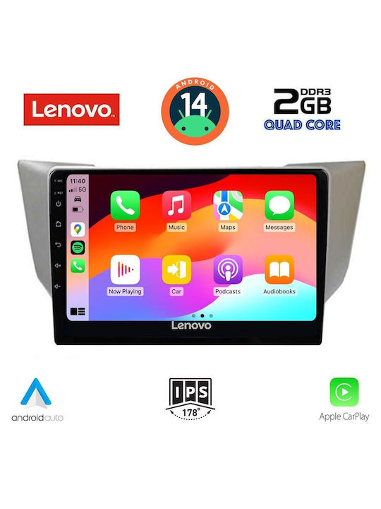 Lenovo Ηχοσύστημα Αυτοκινήτου για Lexus RX300 2003-2008 (Bluetooth/USB/AUX/WiFi/GPS/Apple-Carplay/Android-Auto) με Οθόνη Αφής 9"
