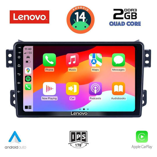 Lenovo Автомобилна Аудио Система (Блутут/USB/AUX/WiFi/GPS/Apple-Carplay/Android-Auto) с Тъчскрийн 9"
