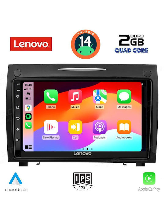 Lenovo Car Audio System for Mercedes-Benz SLK 2004-2010 (Bluetooth/USB/AUX/WiFi/GPS) with Touch Screen 9"