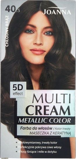 Joanna Multi Cream Metallic Farbton Haarfärbemittel 40.5 Kühles Braun