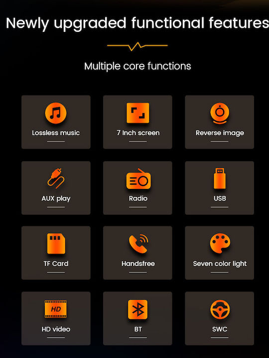 Carmedia Ηχοσύστημα Αυτοκινήτου 1DIN (Bluetooth/USB)