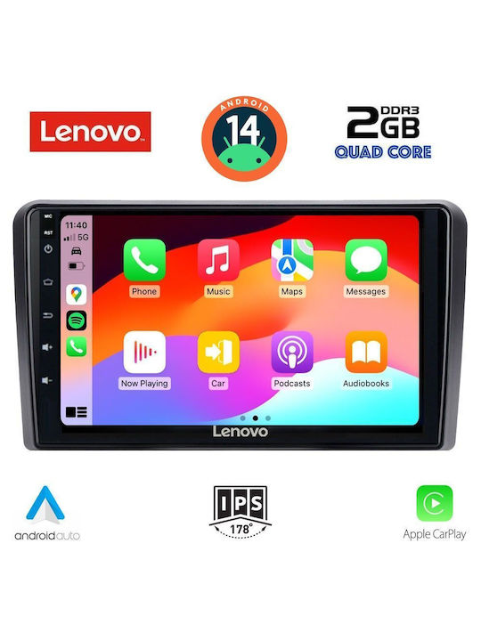 Lenovo Sistem Audio Auto pentru Ford Turneo / Curier 2014> (Bluetooth/USB/AUX/WiFi/GPS/Apple-Carplay/Android-Auto) cu Ecran Tactil 9"